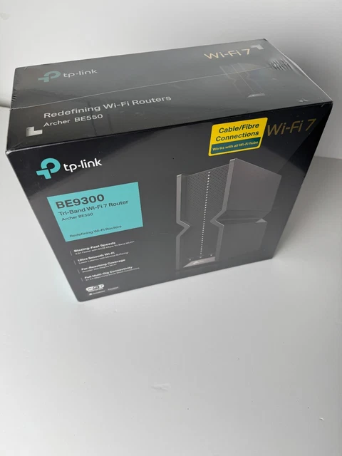 TP-Link Archer BE550 BE9300 Tri-Band Wi-Fi 7 Router – New & Sealed