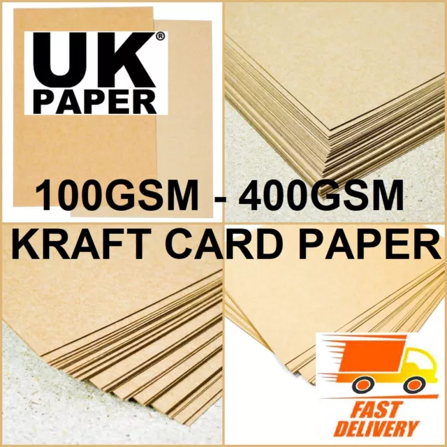 A3 A4 A5 Brown Kraft Card Making Stock Blanks Paper Craft Lot Box Place Gift Tag