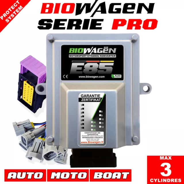 Kit boîtier éthanol E85 - BIOWAGEN SERIE PRO - 3 cylindres - Direct usine -