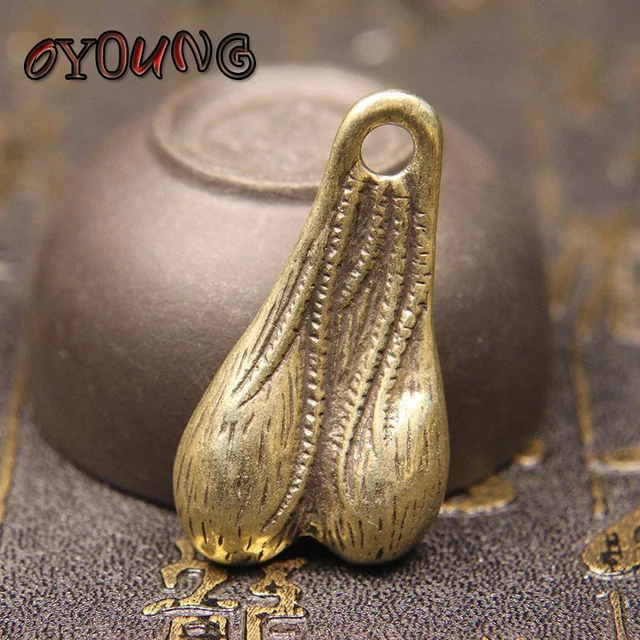 Solid Brass Bull Balls Edc Paracord Beads Keychain Key Ring Zipper Multi Tools