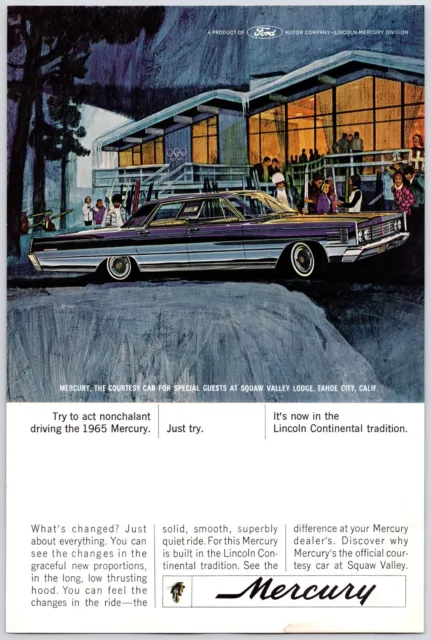 1965~Mercury~Classic Car~Ford Motors~Vintage Retro 60s Print Advertisement