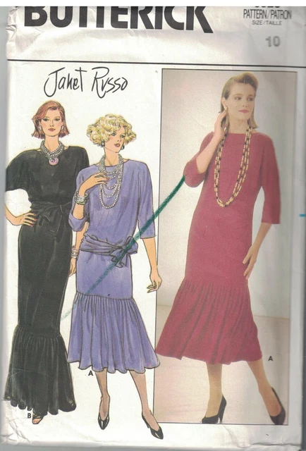 6928 UNCUT Vintage Butterick SEWING Pattern Misses Semi Fitted Pullover Dress FF