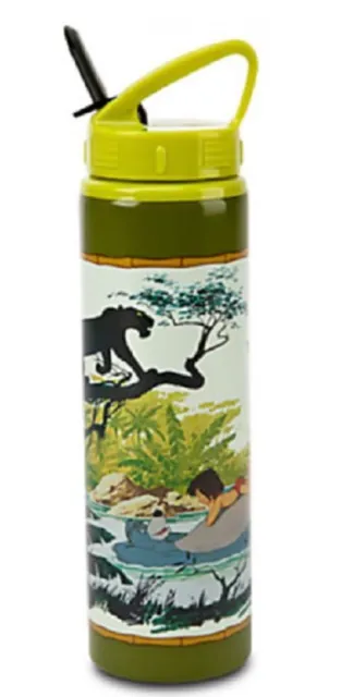 Jungle Book (Disney Store)Stainless Steel Sports Bottle w/ Straw (26oz) New! HTF