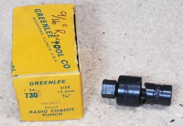 Greenlee No. 730 - 9/16" round metal punch set