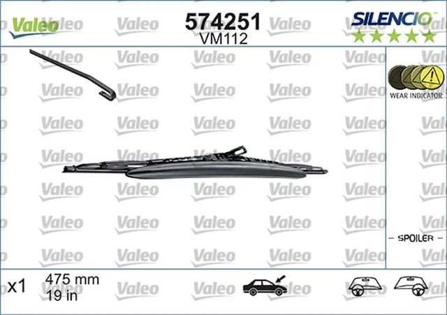 Wischblatt Scheibenwischer SILENCIO CONVENTIONAL SINGLE VALEO 574251 für C5 SEAT