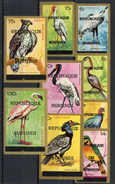 [81.022] Burundi 1967 : Birds - Good Set Very Fine MNH Airmail Stamps