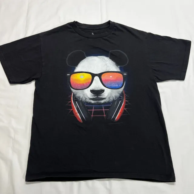 Panda Sunglasses T Shirt Unisex Youth Size XLarge Audio Council Panda Crew Tee
