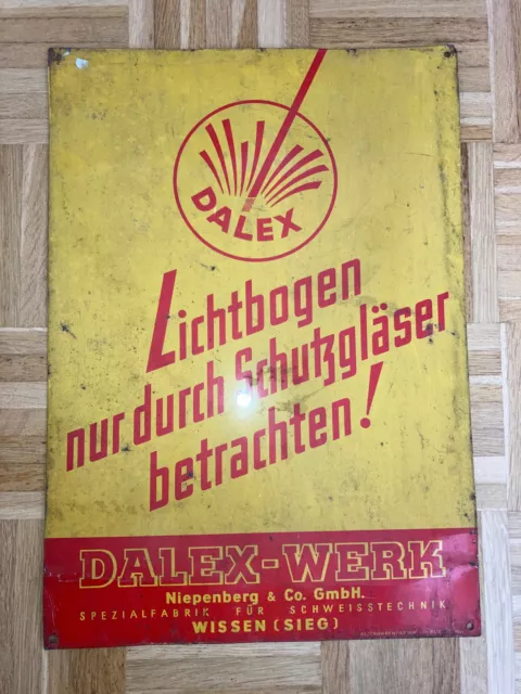 Blechschild DALEX Werk Schutzglässer Schweissen Niepenberg & Co. WISSEN Sieg