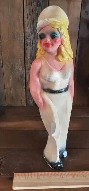 Vintage Chalkware Blonde Sailor Girl Carnival Prize Bell Bottoms 1940s, 14 " Vintage Chalkware Blonde Sailor Girl Carnival Prize Bell Bottoms 1940s, 14 "