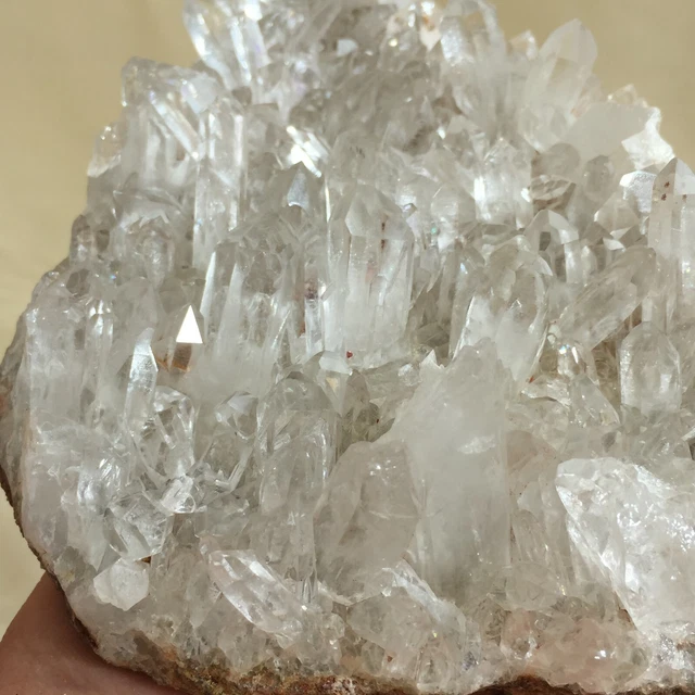 497g Natural Clear White Quartz Crystal Cluster Rough Specimen Healing
