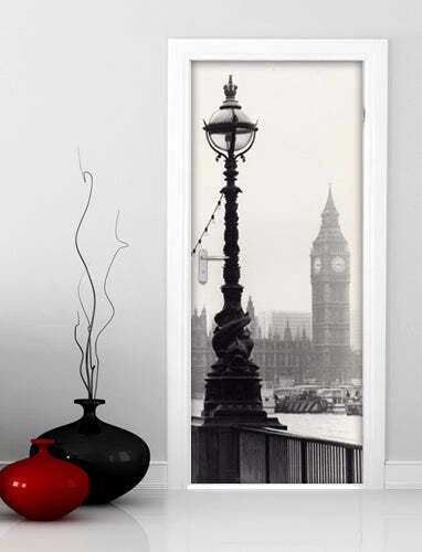 Decorazione adesiva Porta Londra sticker lavabile pvc varie misure