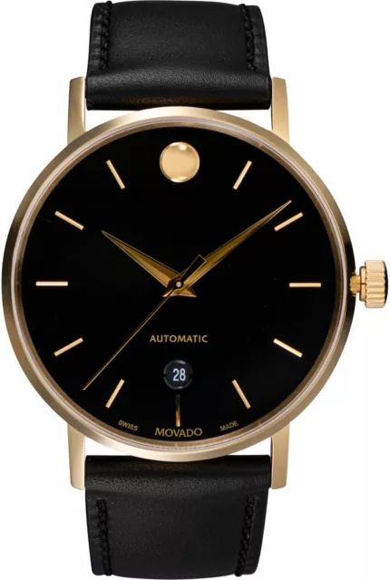 Movado Classic museum Gold tone Black Dial Men's AUTOMATIC Swiss Watch