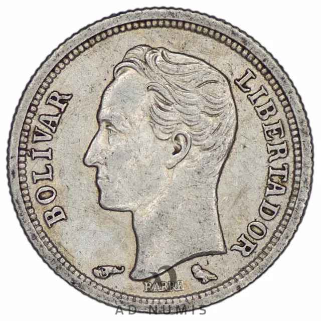 Venezuela 25 centimos 1960 Bolivar Libertador Argent pièce de monnaie