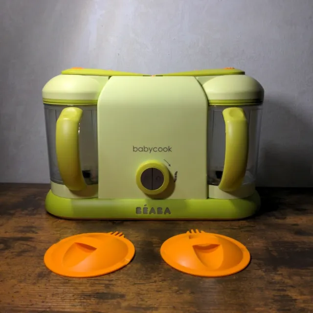 BEABA Babycook Duo 4 in 1 Homemade Baby Food Maker, Processor, and Steamer Green