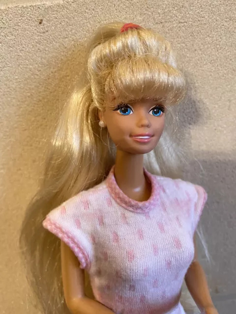 Poupée Mannequin Barbie Frange Mattel Vintage Ancienne Tenue Ensemble Vêtement