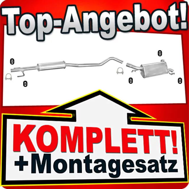 Auspuff für OPEL CORSA C 1.2 1.4 16V 2000-2006 Auspuffanlage