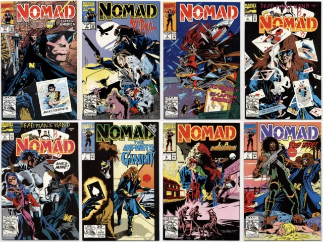Lot of 8 - Nomad #1,#2,#3,#4,#5,#7,#8 & #9 - Marvel Comics - 1992, 1993 - VF/NM