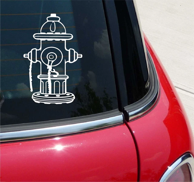 Fire Hydrant Fireman Department Graphic Decal Sticker Art Car Wall Decor