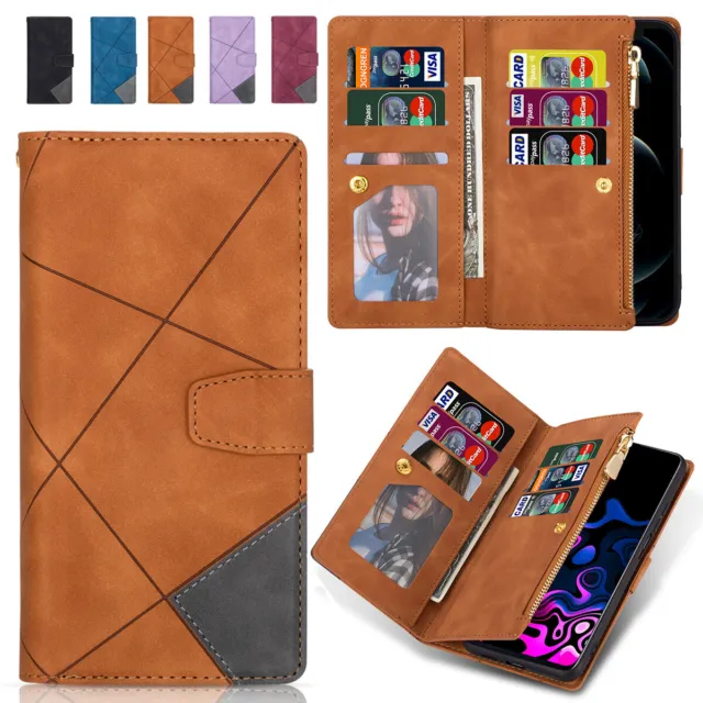 Zipper Leather Buckle Wallet Flip Case For Samsung Galaxy Note 20 10 9 8 Cover