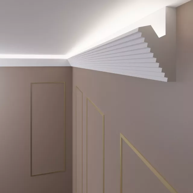 22 Metros + Corners LED Cubrir Perfil para Iluminación Indirecta XPS OL-33 Weiß