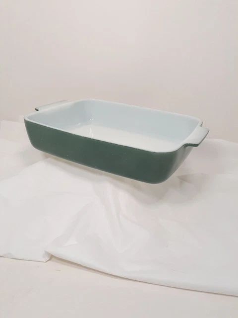 Vintage 1953 Pyrex Promotional Heinz Green Rectangle Casserole