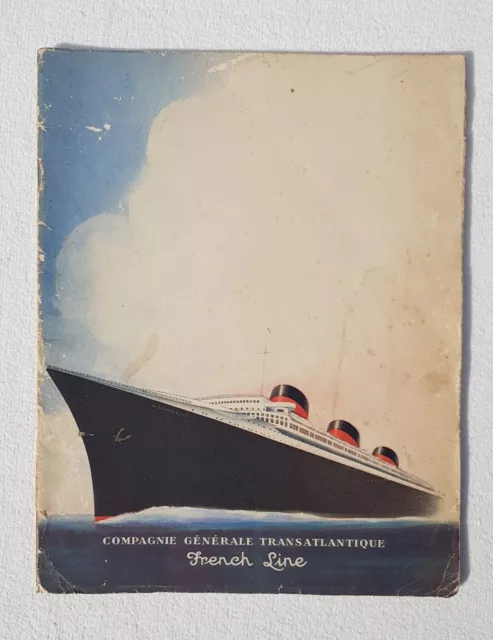 Brochure paquebot Normandie Compagnie Générale Transatlantique SS Normandie