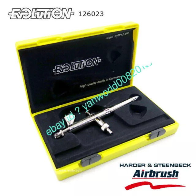  Harder & Steenbeck Airbrush Kit - Evolution Silverline fPc Two  in One I German-Engineered Dual Action Airbrush Painting Set with Gravity  Feed I 0.2mm +0.4mm Self-Centering Nozzle I 126103 : Arts