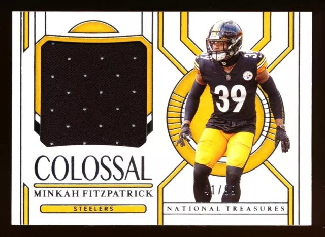 2020 National Treasures Minkah Fitzpatrick Player-Worn Jersey Steelers Sp #/99!