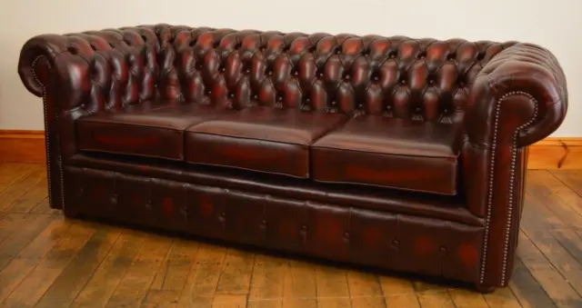 Chesterfield leather suite chair sofa B/NEW SALE