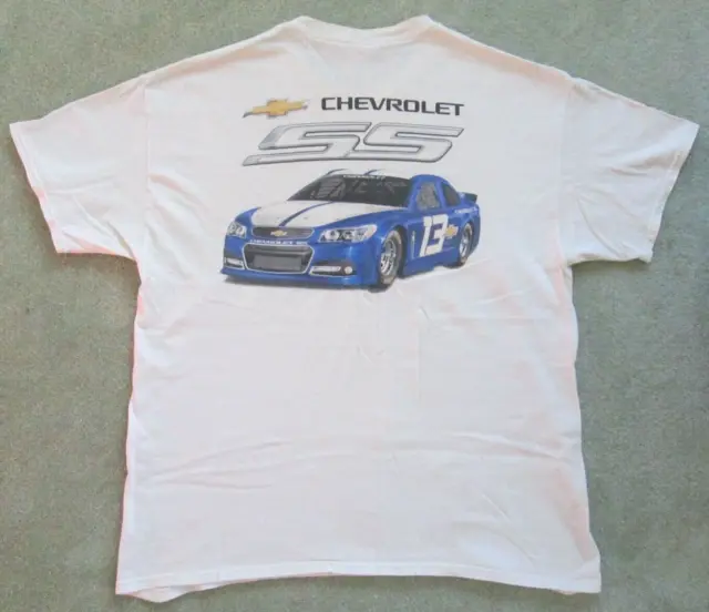 Chevrolet SS Nascar Racing Muscle Car T Shirt Adult XL White Men's ~ Car #13