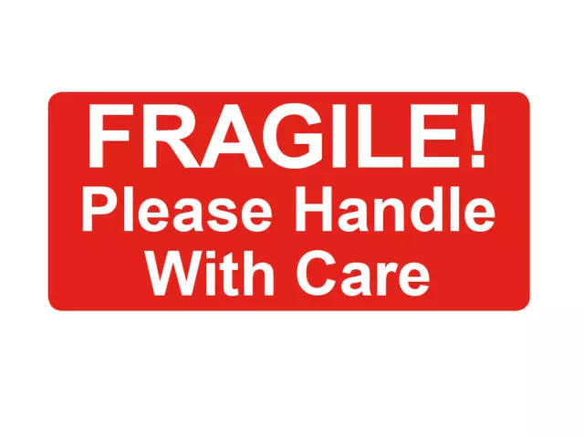 FRAGILE Please Handle With Care - Small Packing - Sticky Labels / Stickers 2