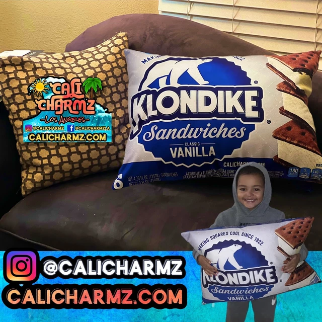 JUMBO KLONDIKE BAR CEREAL CHIPS CANDY CHEETOS LAYS Decorative Pillow