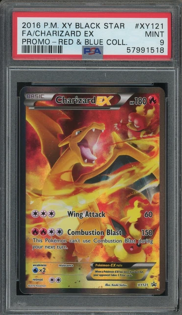 Pokemon Charizard EX Red & Blue Collection Full Art XY121 PSA 9 Mint