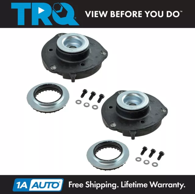 TRQ Front Upper Strut Mount Pair LH & RH for Volkswagen Audi