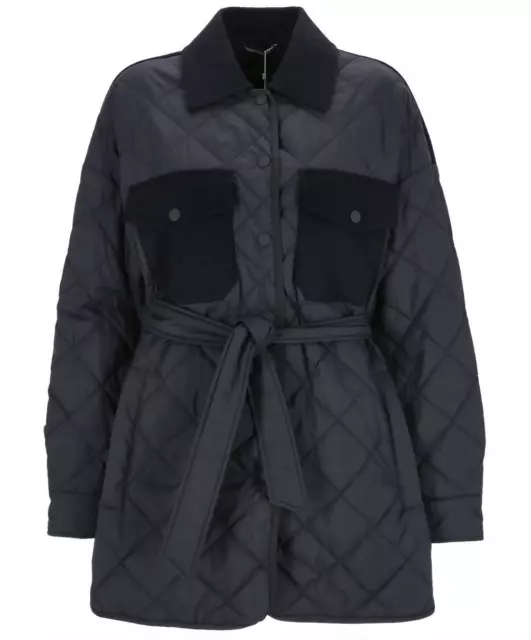 WEEKEND MAX MARA Sacco Relaxed Quilted Jacket In Navy Size 6 $725 NWT