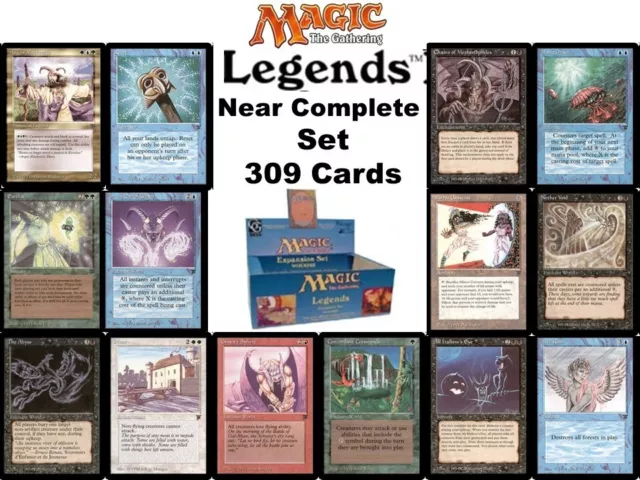 MTG Magic The Gathering Legends Near Complete Set 309 Cards (1994) Very LP- Exc