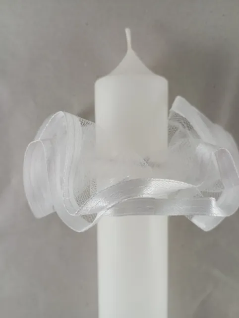 Tropfschutz für Taufkerze Kommunionkerze Tüll oder Kunststoff  4 cm