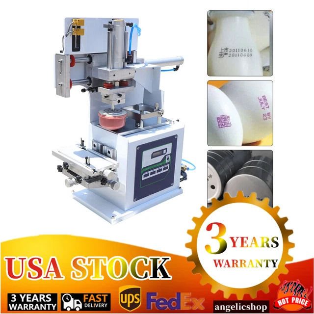 Pneumatic Printer Pad Printing Machine with Sealed Ink Cups For Clothes Plastic