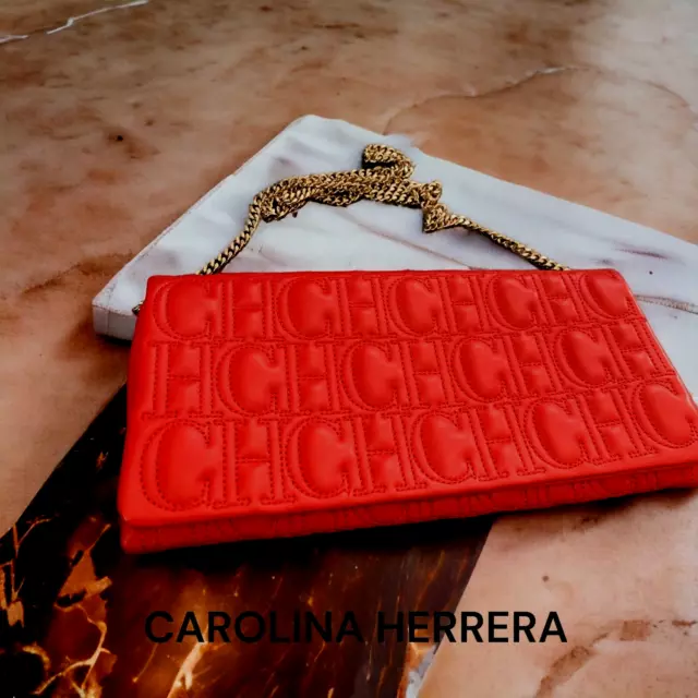 Wallet With Chain Carolina Herrera - Black Ch New Original