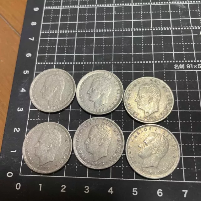 Spain 5 pesetas 6 pieces