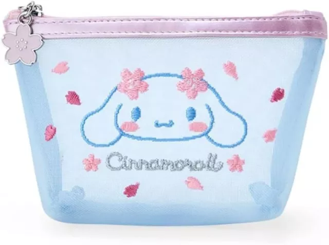 Sanrio Character Cinnamoroll Mesh Pouch (Sakura Design Series) New Japan