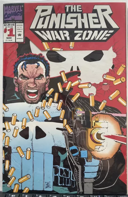Vintage 1992 Marvel Comics The Punisher War Zone Debut Issue #1  Key First Print