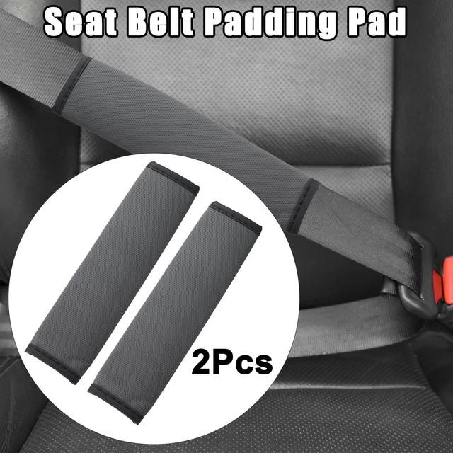 2 pz Copertura Cintura Seggiolino Auto Microfibra Pelle Sedile Auto Cintura Grigia