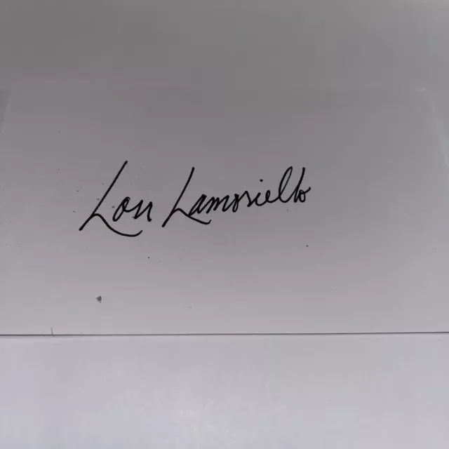 Lou Lamoriello HOF  Toronto Maple Leafs Signed 3x5 index Card