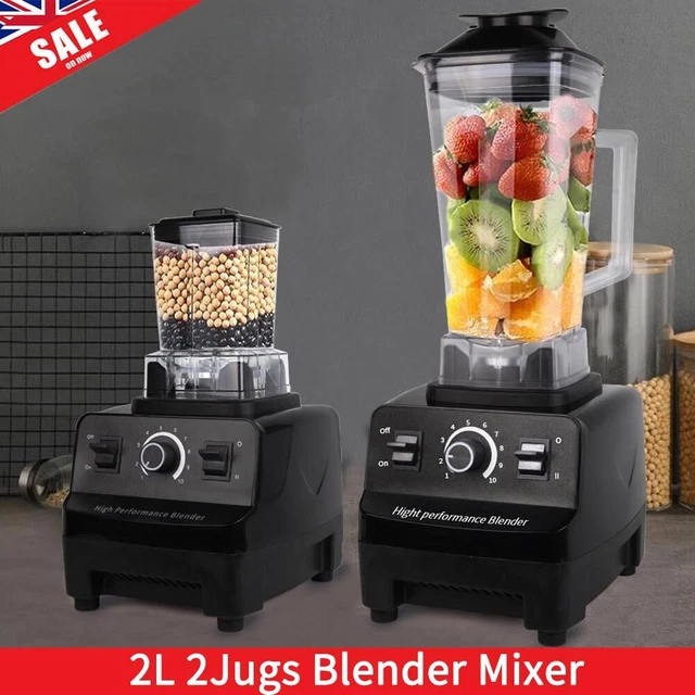 2 Jugs Blender Mixer Juicer Ice Crusher 2L Smoothie Maker Food Processor