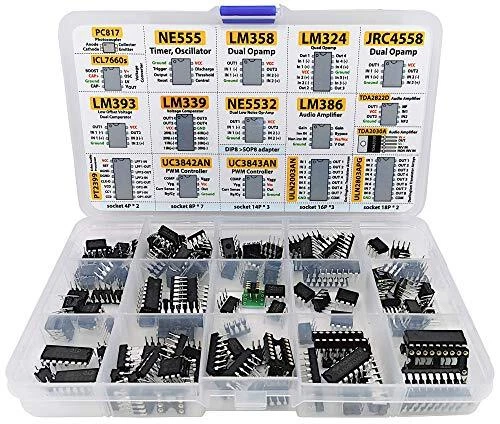 XL IC Chip Assortment 150 pcs opamp oscillator pwm PC817 NE555 LM358 LM324 JR...