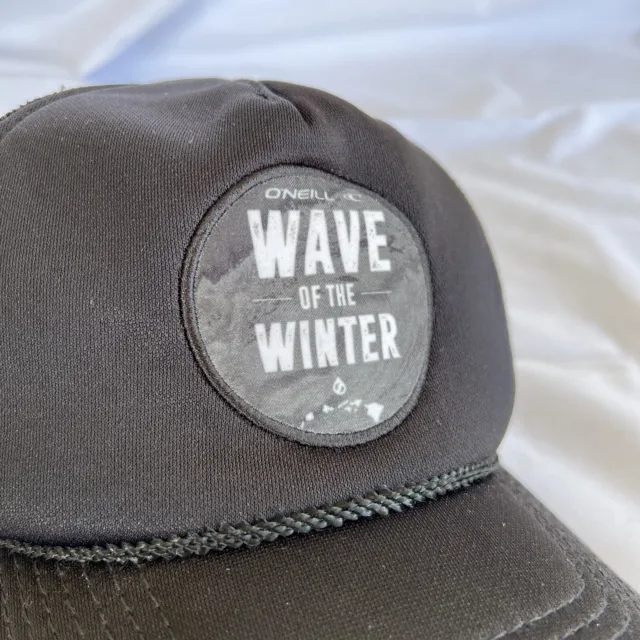 O'NEILL WAVE OF THE WINTER Men's Trucker Hat Hawaii Surf Black SnapBack