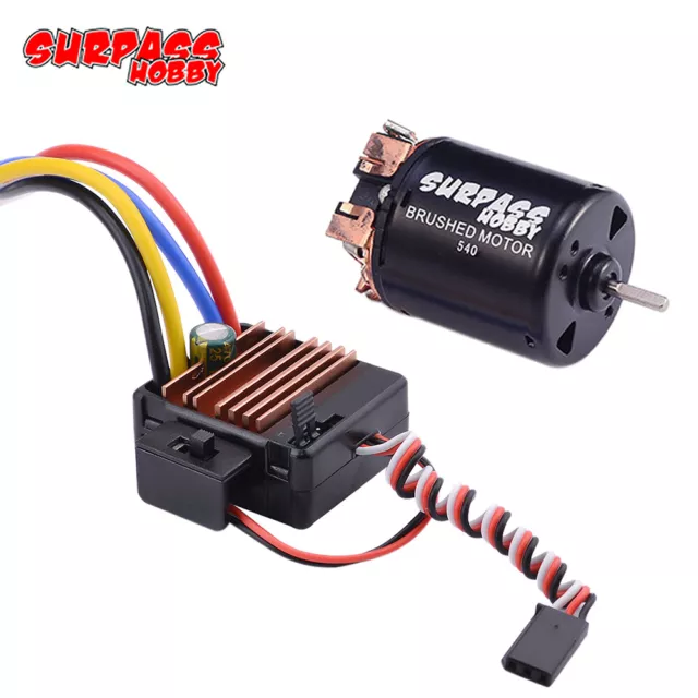 SURPASS HOBBY 540 Brushed Motor 13/17/21/23/27/35/45/55/80T+ESC for 1/10 RC Car 3