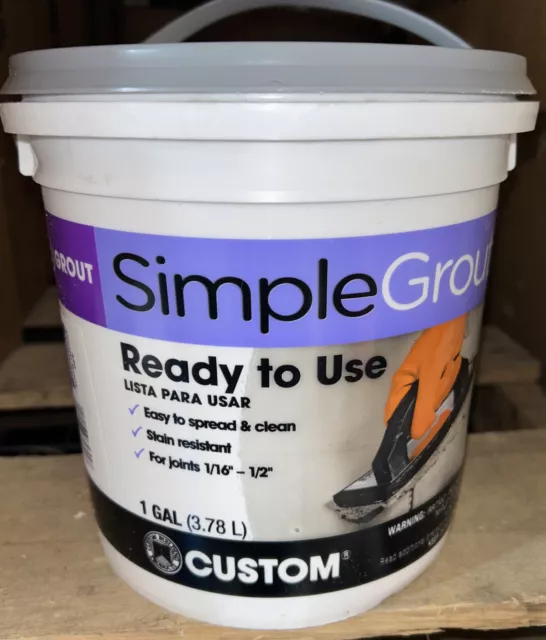 Simple Grout Pre-Mixed Tile Grout 1 Gallon 640 ARCTIC WHITE
