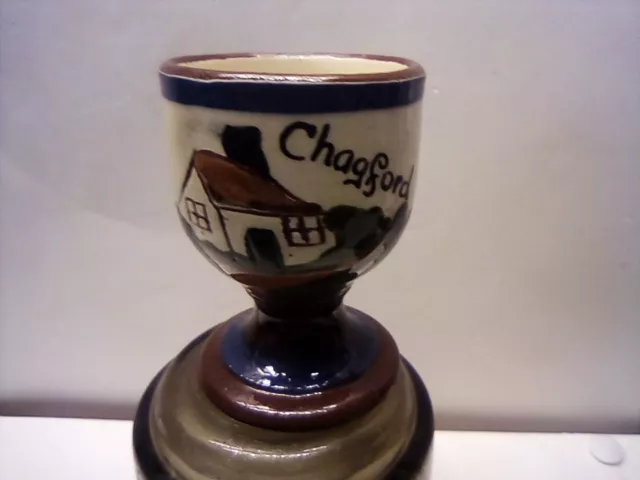 Chagford LONGPARK  Pottery Torquay  Egg Cup Cottage design 6.5 cm